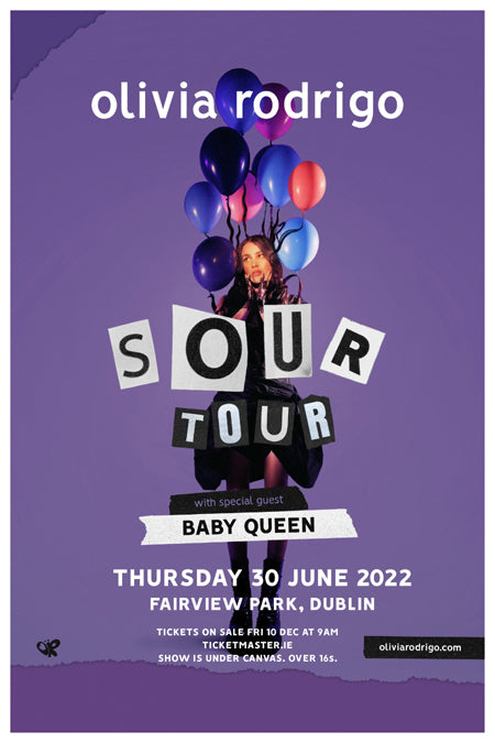 Olivia Rodrigo Sour Tour high quality Poster