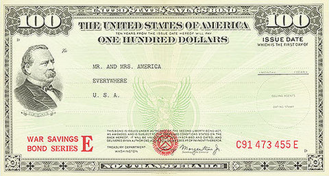 War Bond - 100 Check - Mr. And Mrs. America