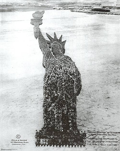 Human Statue of Liberty