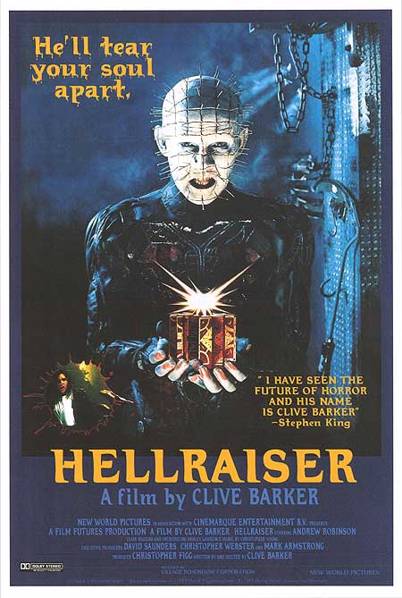 HELLRAISER, Original Vintage Horror Movie Poster - Original Vintage Movie  Posters