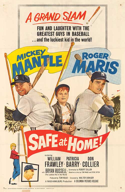 Safe at Home Mickey Mantle Roger Maris 11x14 inch movie poster - The Movie  Store