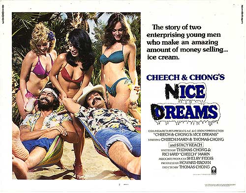 1981 “Nice Dreams” Cheech & Chong ORIGINAL MOVIE POSTER 27” X 41 